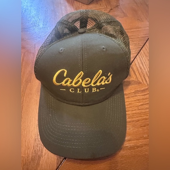 Cabela's Olive Green and Gold Mesh Cap - Picture 1 of 6
